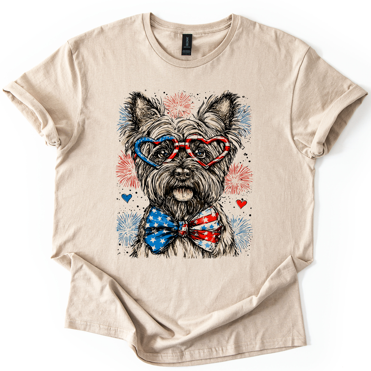 Scottish Terrier Patriotic Dog USA Fourth of July Flag Pride for Pet Lovers Graphic Tee