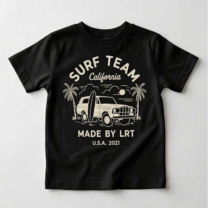THE SURF TEAM TEE - BLACK