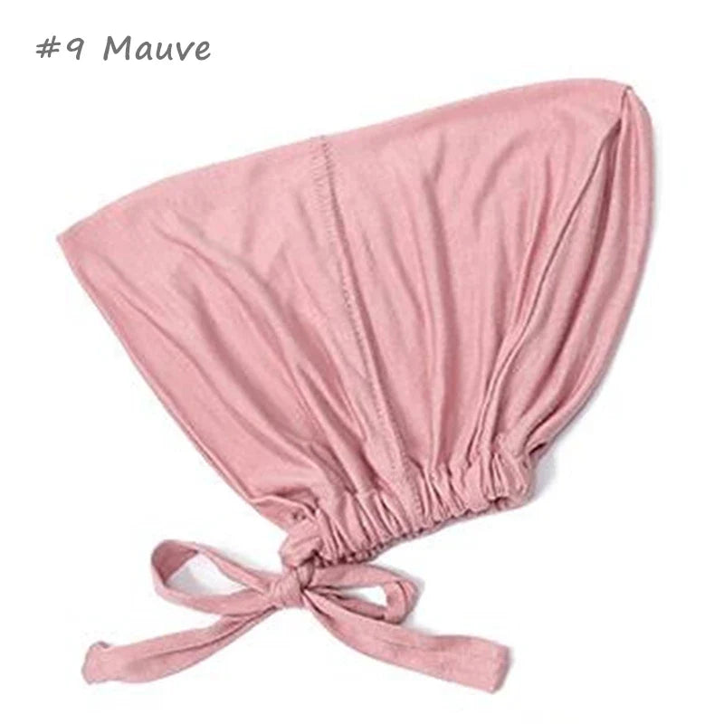 Adjustable Inner Caps Solid Color Elastic Cap Modal Hijab Muslim Bonnet Underscarf Women Fashion Accessories