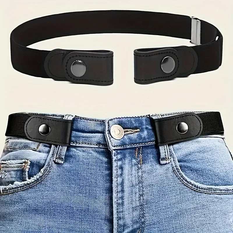 1pc No Buckle Elastic Waist Belt, Stretch Adjustable Belt for Jeans Dresses, Invisible Comfort Belt for Women Men, Belts
