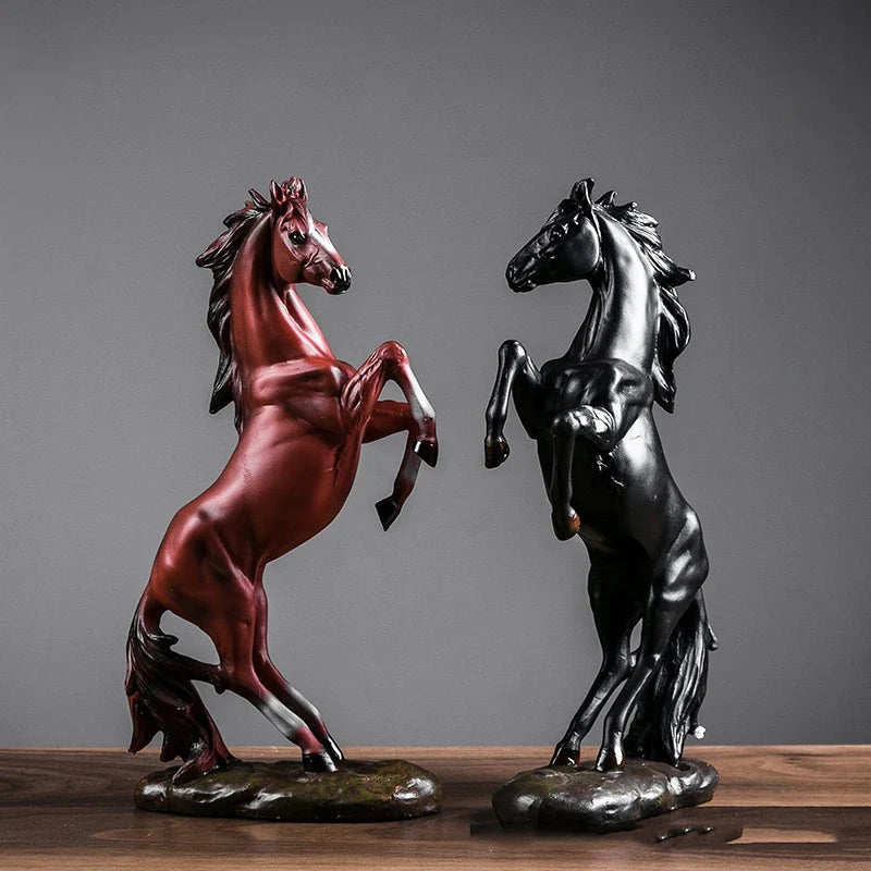 European Style  Horse Sculpture Resin Animal Statue  Decoration Souvenir  Gift  Living Room Office Study Desktop Decoration