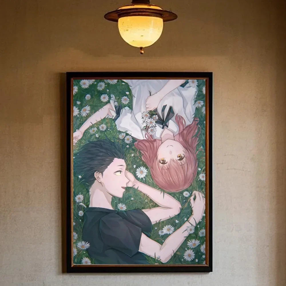 A Silent Voice Movie Poster HD art sticky wall waterproof home living room bedroom bar aesthetic decoration