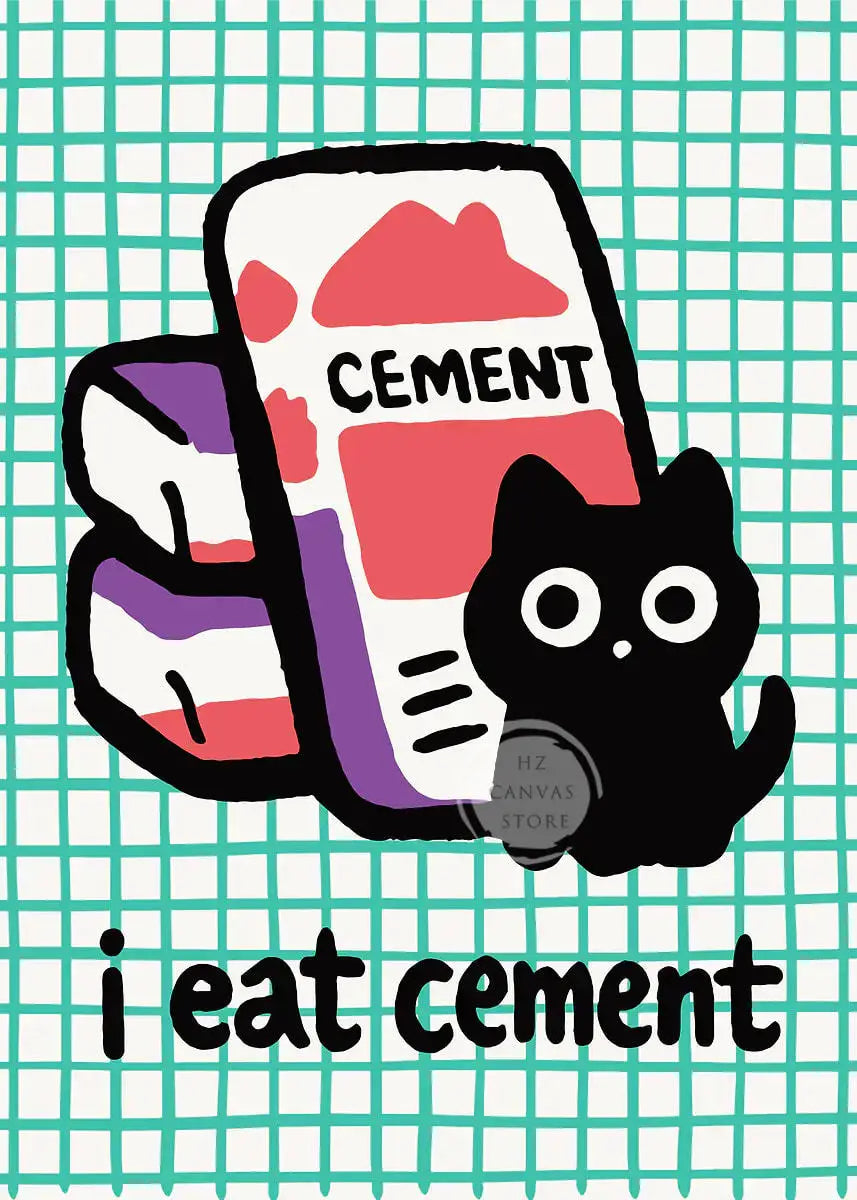 Funny Cat Meme Posters Cartoon Japanese Cat Art Internet Meme Culture Canvas Print Modern Living Room Bedroom Home Decor Gift