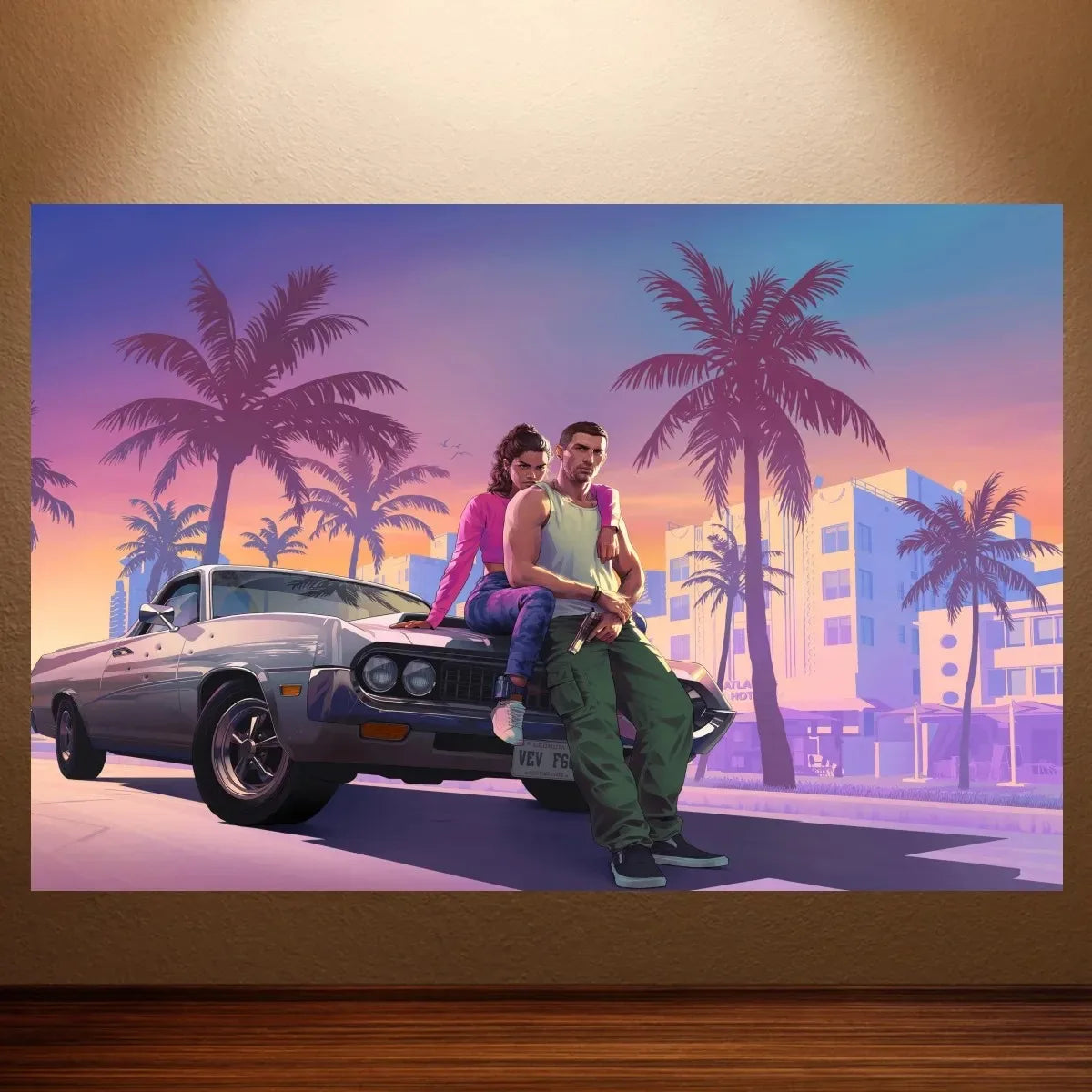 GTA 6 Poster Grand Theft Auto VI Game Poster Canvas Wall Art Painting Game Room Wall Decor Bedroom Wall Art Sticker Home Decor
