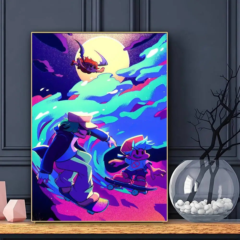 Game F-Friday Night F-Funkin Pico Boyfriend Poster HD Sticky Wall Art Printing Waterproof Home Living Bed Room Bar Aesthetic