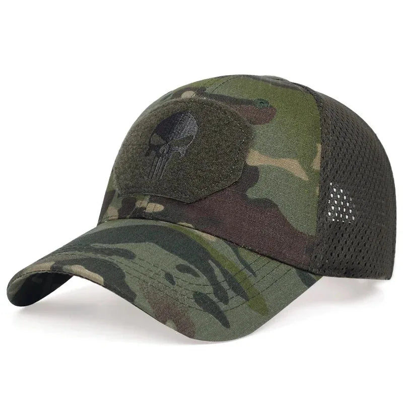 2025 NEW Skull Embroidered Top with Patch Breathable Baseball Caps Spring and Autumn Outdoor Adjustable Casual Hat Sunscreen Hat