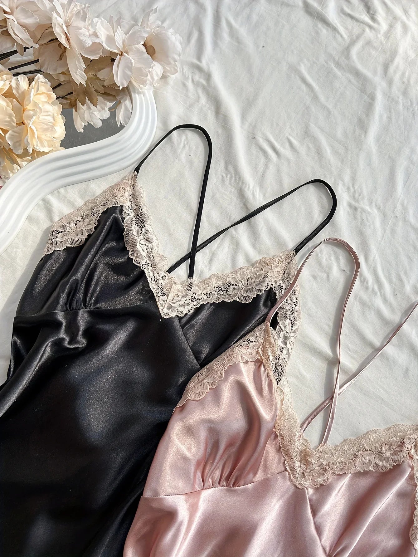 Women's Sexy Nightdress Comfortable Two-Piece Lace Pajama Set for Sleepwear Two-piece