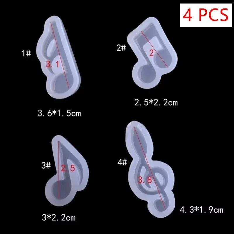 1pc Musical Note Silicone Mold Music Symbol Fondant Chocolate Sugarcraft Mould Cake Decorating Tools Baking Accessories