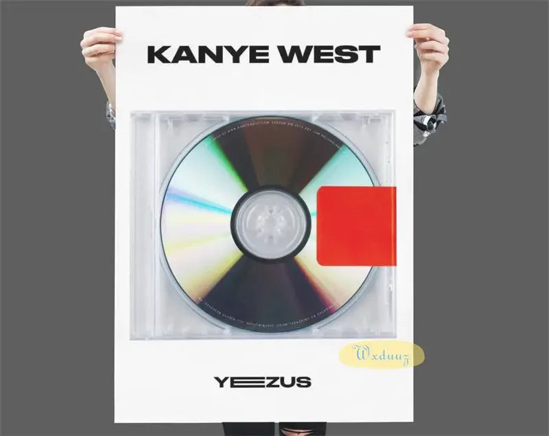 American Pop Rapper Kanye West Poster Hip Hop Singer Music Album Cover For Room Living Home Wall Art Decor Canvas Print Pictures