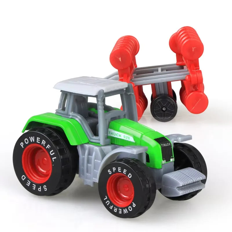 1pcs Diecast Farm Vehicles Tractor Engineering Car Tractor Toys Model Mini Car Model Engineering Car Model for Kids Xmas Gift