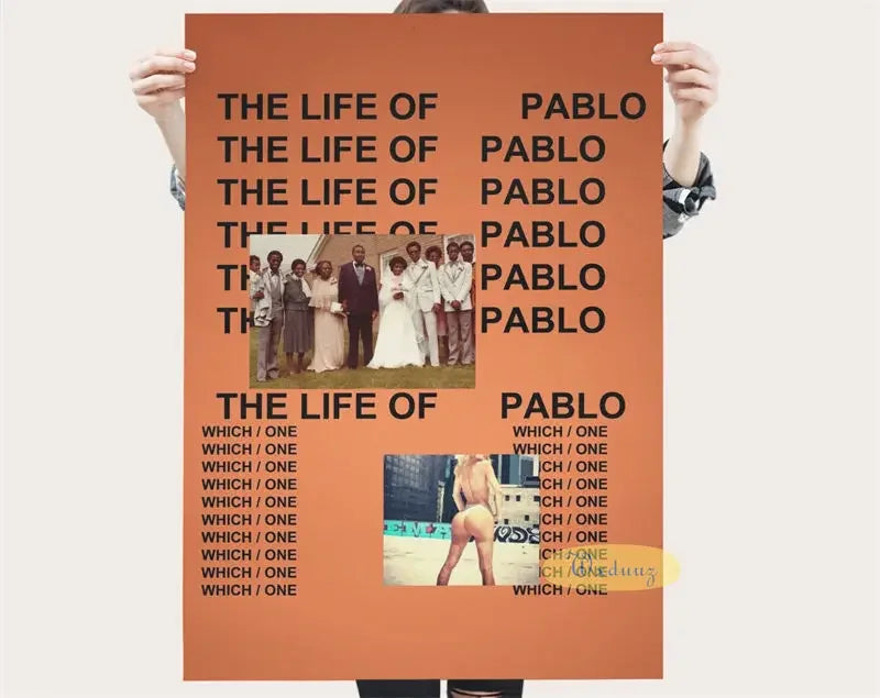 American Pop Rapper Kanye West Poster Hip Hop Singer Music Album Cover For Room Living Home Wall Art Decor Canvas Print Pictures