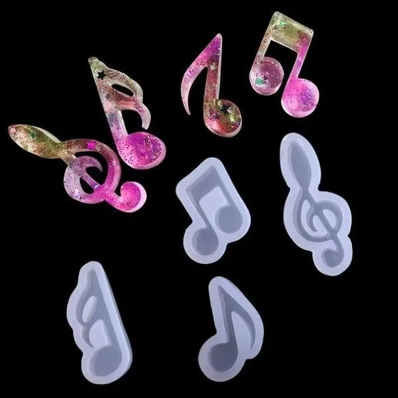 1pc Musical Note Silicone Mold Music Symbol Fondant Chocolate Sugarcraft Mould Cake Decorating Tools Baking Accessories