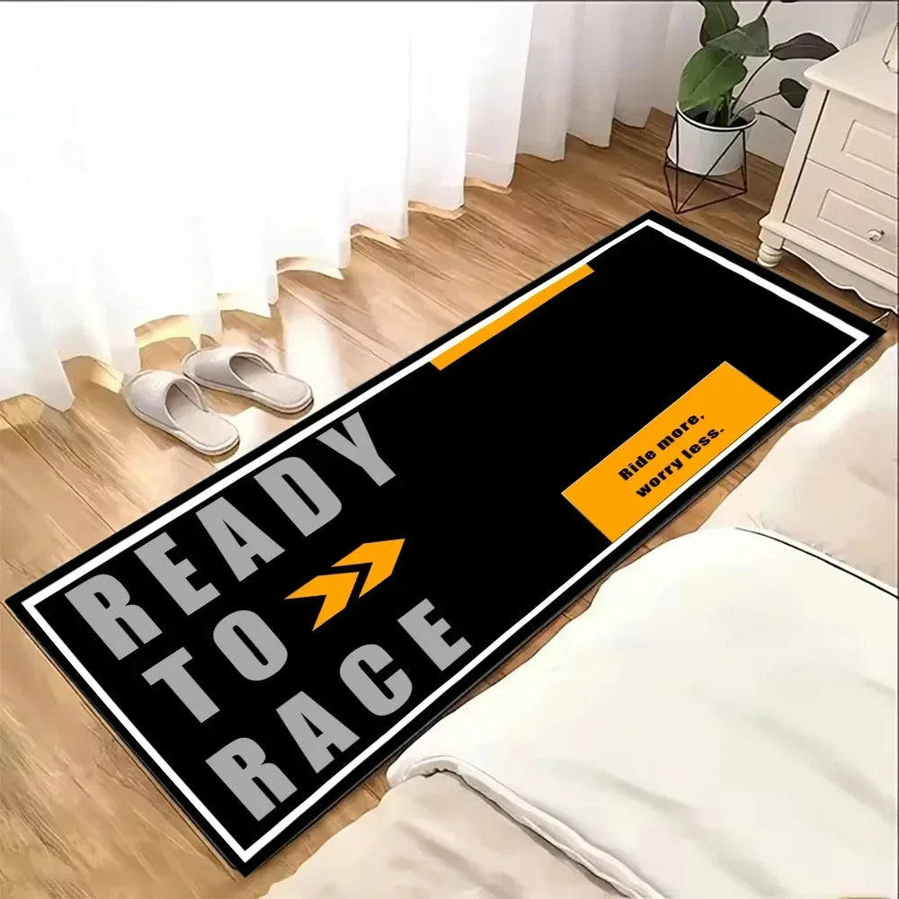 VIKAMA Motorcycle Parking Mat, Soft And Anti-Slip, Bedroom Bedside Blanket, Display Area, Decorative Carpet, Home Decoration