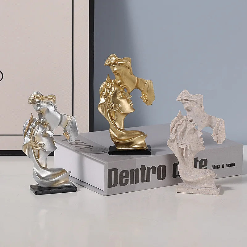 Our resin couple figurines are made of one-piece molding technology, the surface is neat and smooth, not easy to oxidize and fad