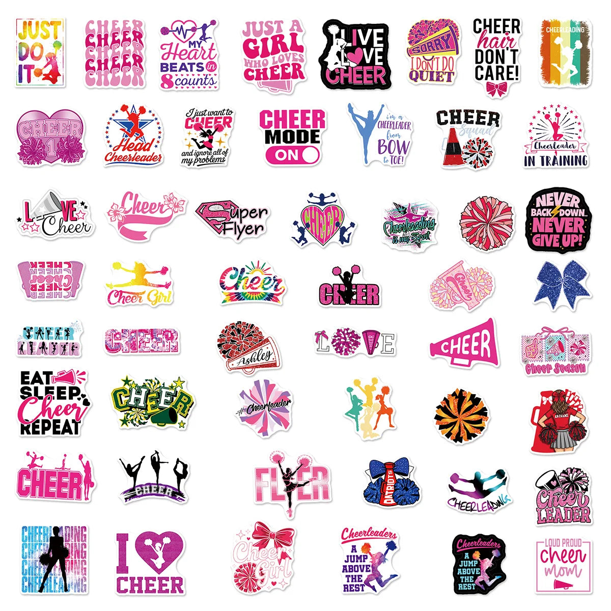 50/100PCS Cheerleading Personalized Graffiti Stickers Car Luggage Water Cups Scooter Stationery Notebook Stickers