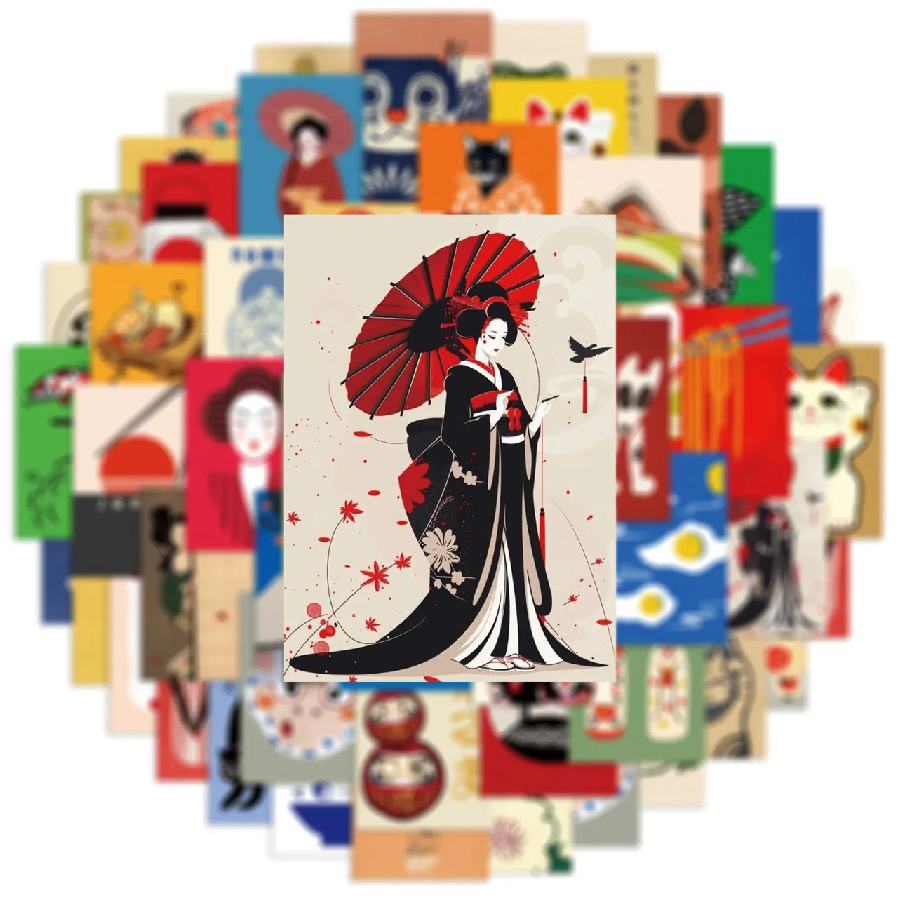 50/100PCS Cartoon Japanese style Poster Stickers - Decor Refrigerators Skateboards Computers, Laptops, Waterproof Stationery