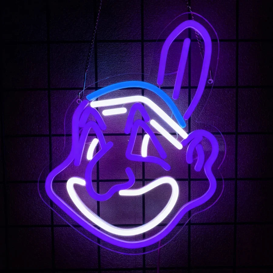 Animation Led Neon Sign, Rabbit Icon, Used For Bedroom, Game Room, Man Cave, Party Decor, Gifts For Teenagers And Boyfriends.