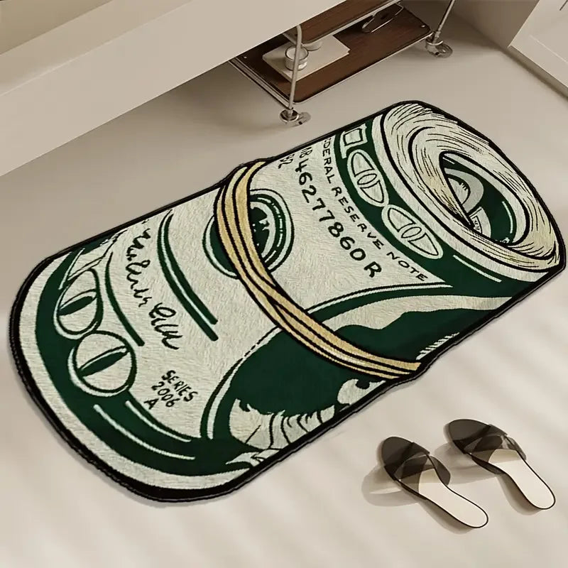 VIKAMA Creative Dollar Rug, Comfortable Non-Slip Indoor Area Mat, Bedside Rug For Bedroom, Bathroom Foot Mat Home Decor