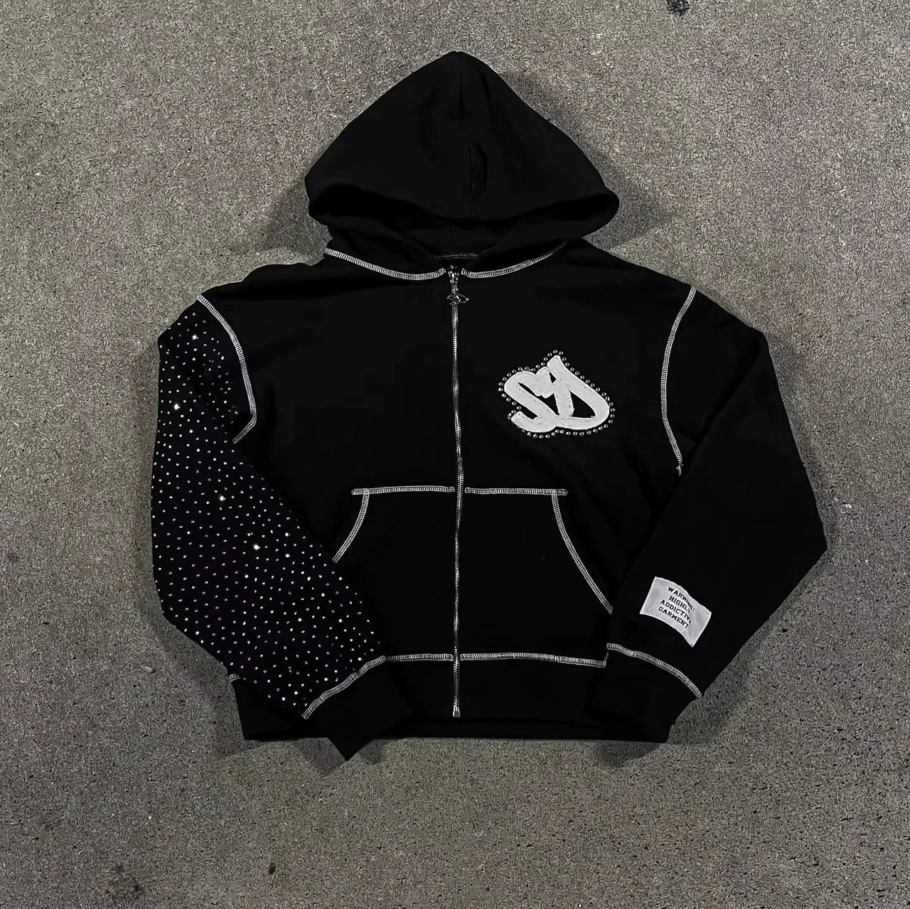 Korean Fashion Simple Gray Double Sided Oversized Zipper Hoodie Women Y2K New Harajuku Gothic Casual Joker Couple Sweatshirt