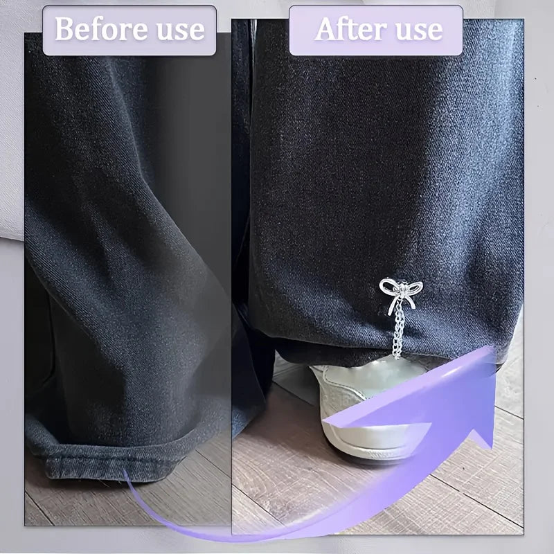 Women'S Adjustable Clothes Clips with Butterfly Decorations - Instant Sleeve Shortening, Suitable for Shirts, Dresses, Pants