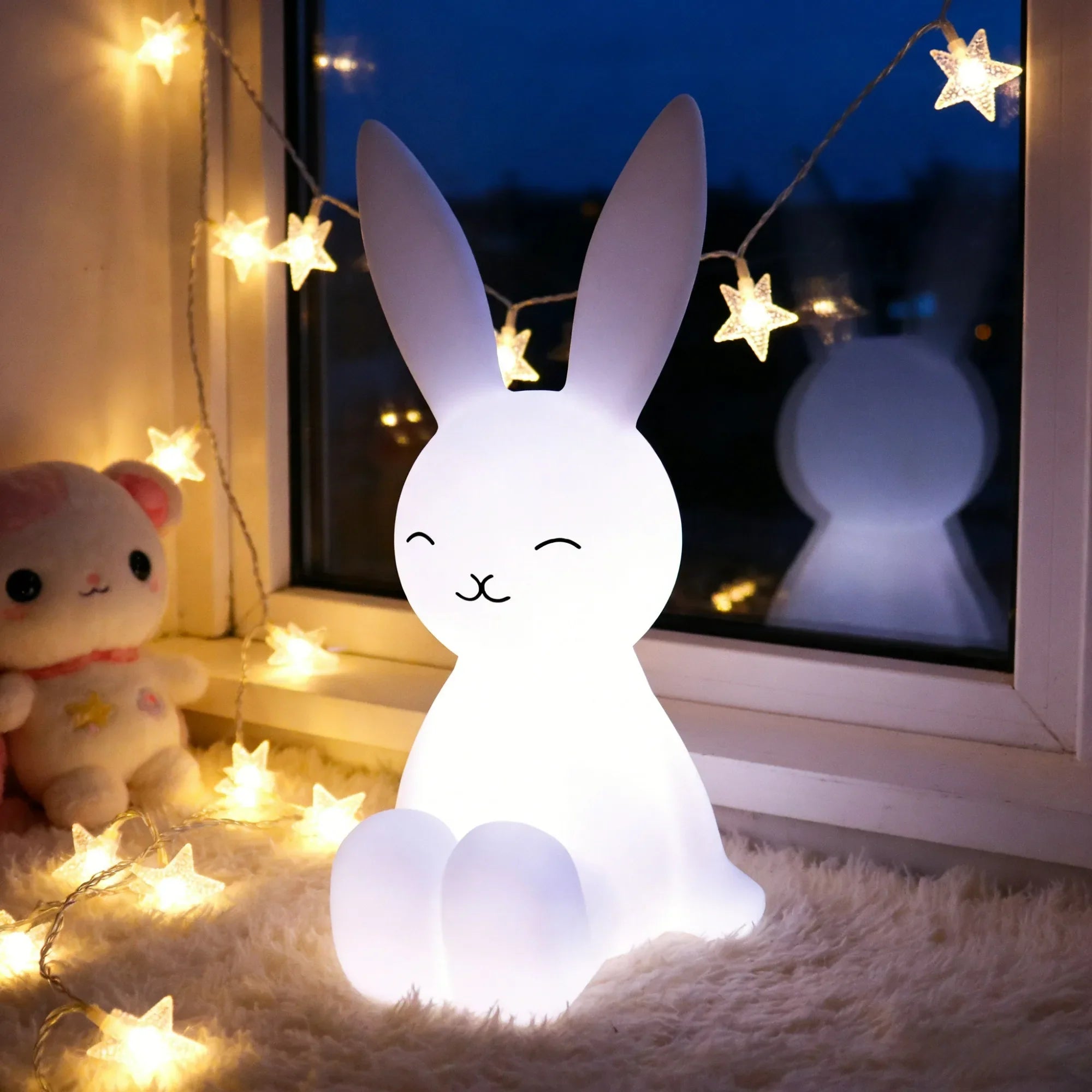 Cute Lighting Rabbit Mood Light Night Light LED Lights Amps for Room Writing Lamp Desk Lamp Children's Night Lamp Gift