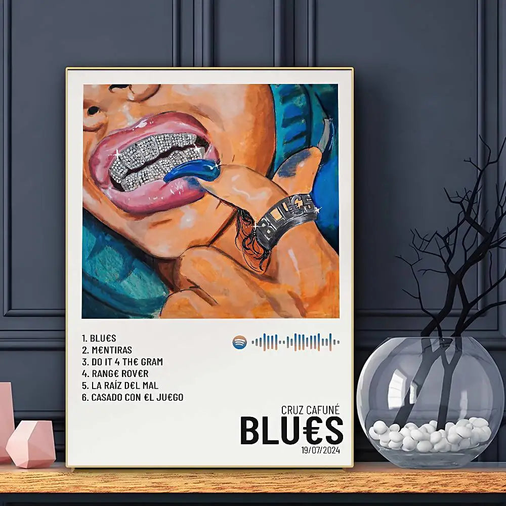 Rapper Cruz Cafuné Poster HD Art Sticky Wall Waterproof Home Living Room Bar Decoration