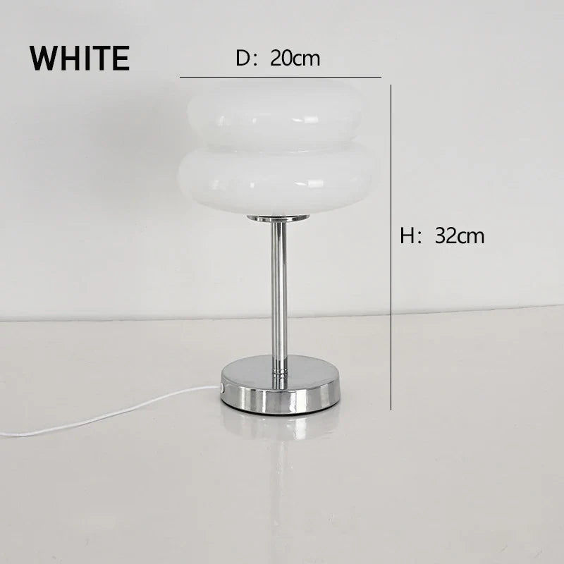 Ins Glass Stained Table Lamp Children's Lamp Bedroom Bedside Atmosphere Lamp Decoration Egg Tart Lamp Drop Shipping Dropshipping