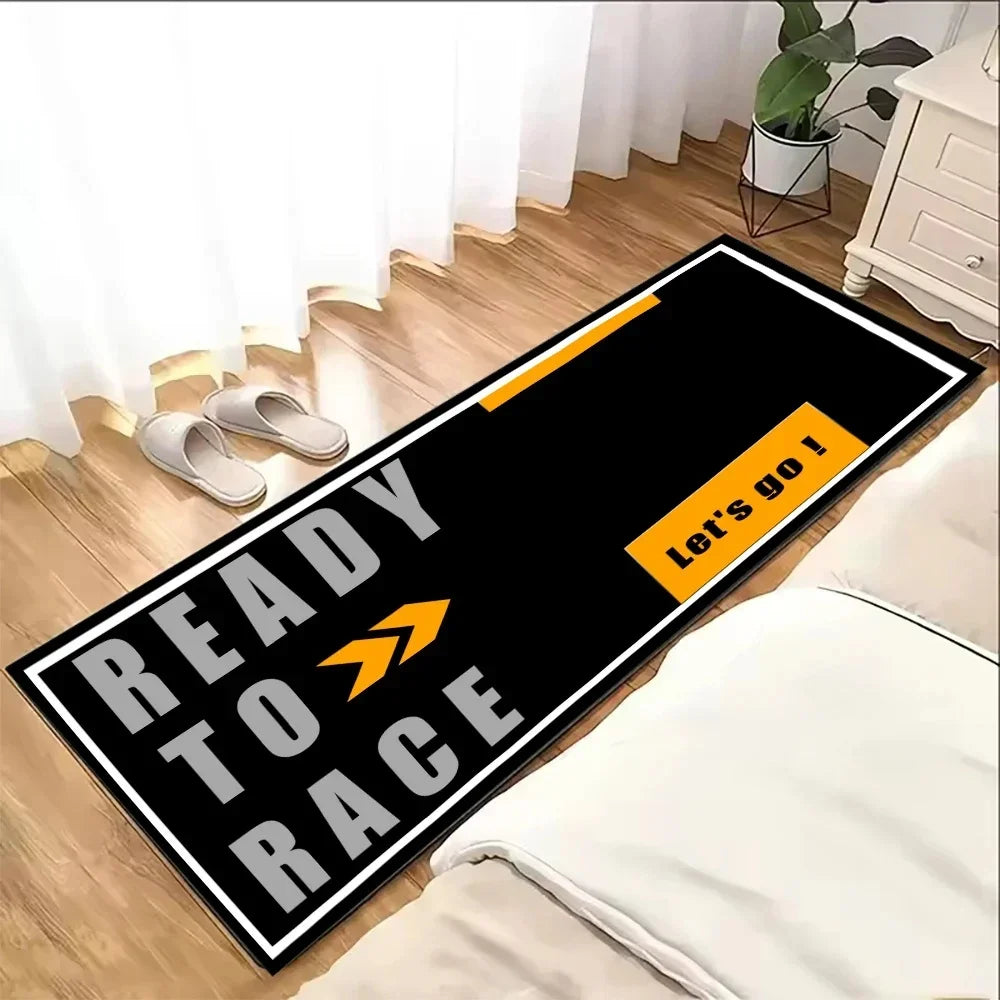 VIKAMA Motorcycle Parking Mat, Soft And Anti-Slip, Bedroom Bedside Blanket, Display Area, Decorative Carpet, Home Decoration