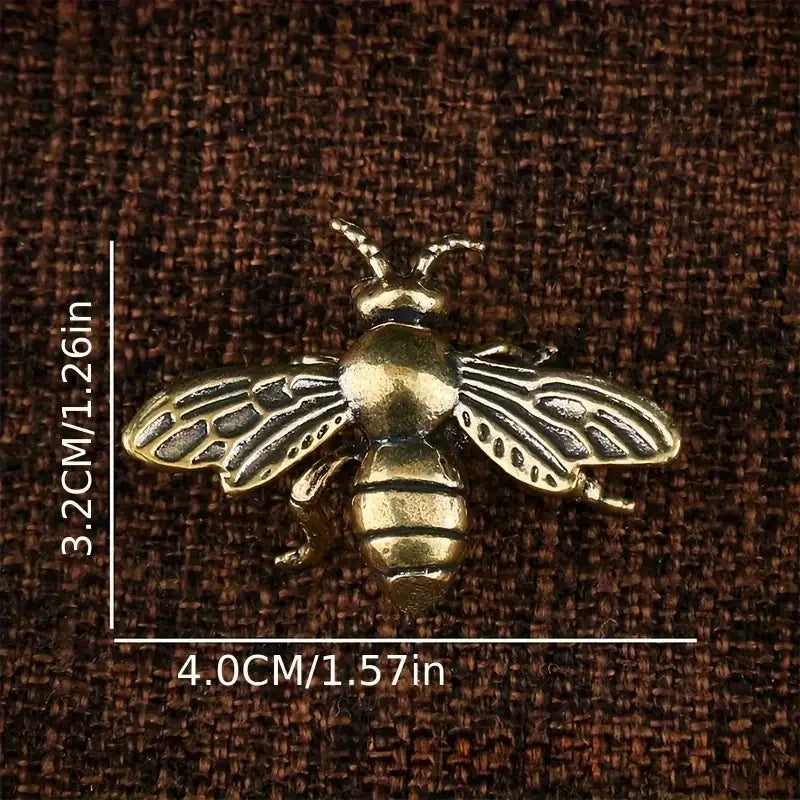 Brass Mantis Cricket Bee Dragonfly Insect Small Ornaments Tea Pet Tabletop Decorative Crafts Animal Ornaments Insect Ornaments