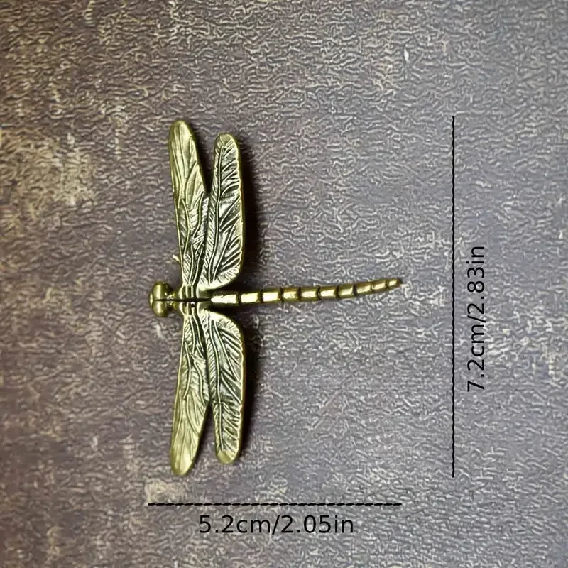 Brass Mantis Cricket Bee Dragonfly Insect Small Ornaments Tea Pet Tabletop Decorative Crafts Animal Ornaments Insect Ornaments