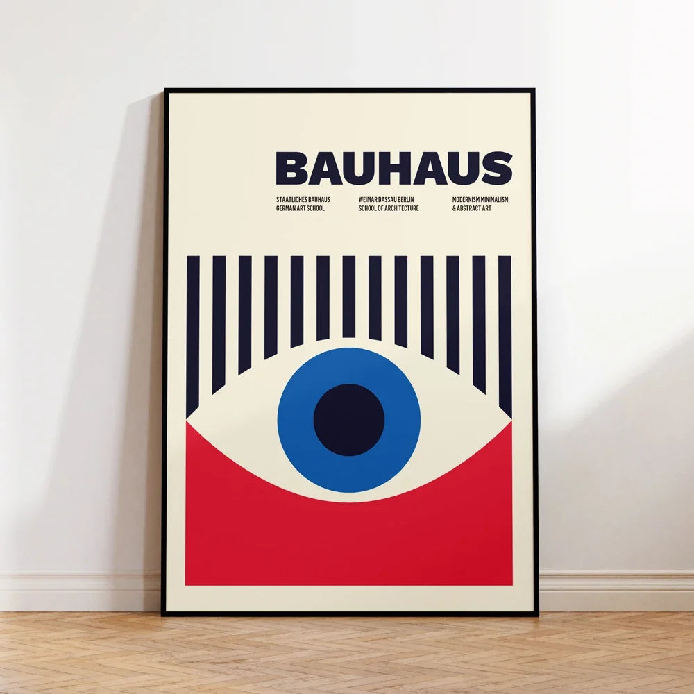 Modern Abstract Geometry Bauhaus Eye Poster Wall Art Aluminum Frame Prints Canvas Painting Poster Living Room Home Decor