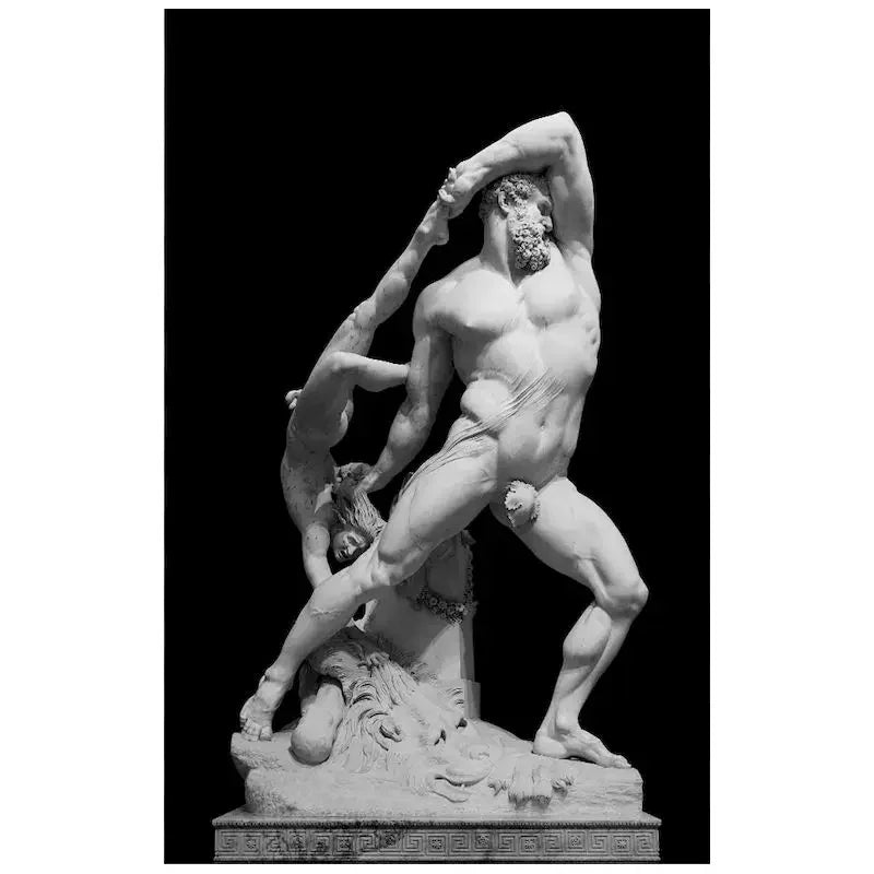 Nordic Simple Wall Art Black Ancient Greek Gods Sculpture David Statue Canvas Print Poster Home Living Room Bedroom Decoration