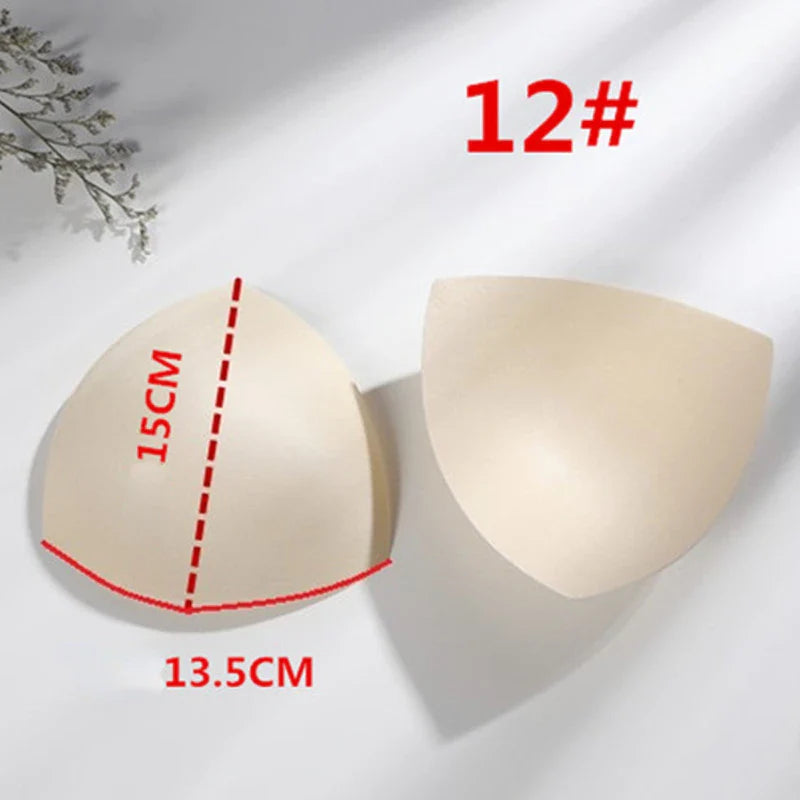 2pcs 1pair Women Intimates Accessories Sponge Swimsuit Breast Push Up Bra Padding Chest Enhancers Bra Foam Insert Chest Cup