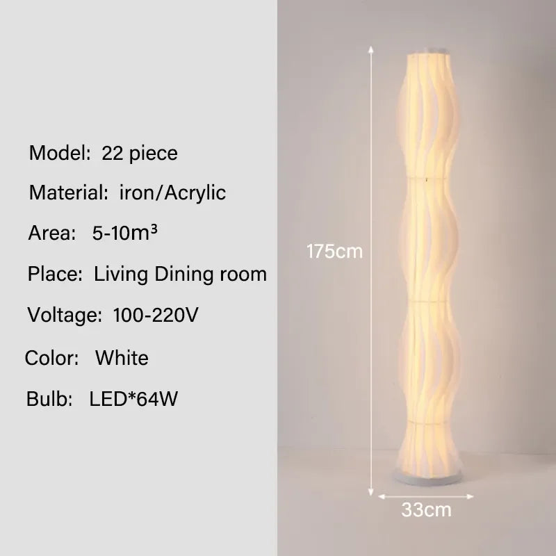 Modern Nordic Grass Skirts LED Floor Lamps Living Room Bedroom Lighting Decor Lustre Floor Lights Indoor Bedside Lights Fixture