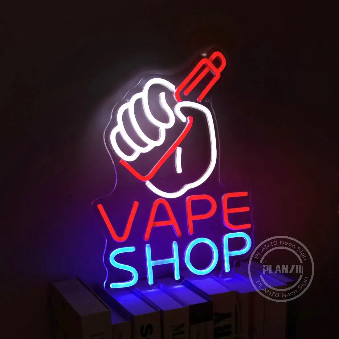 VAPE Shop Neon Sign for Smoke Shop LED Light Up E-cigar Business Store Sign Logo Wall Decor Birthday Christmas Dad Husband Gift