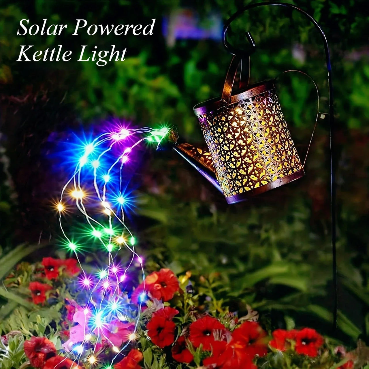 Christmas Solar Kettle Lights Garden Lawn Decorative Santa Claus Kettle Ground Lamp Solar LED Night Lights Outdoor Decor