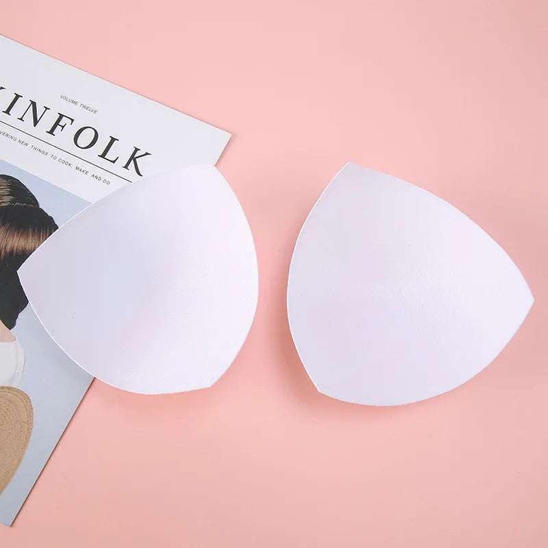 2pcs 1pair Women Intimates Accessories Sponge Swimsuit Breast Push Up Bra Padding Chest Enhancers Bra Foam Insert Chest Cup