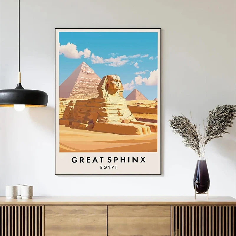 Africa Travel Art Seychelles Luxor Temple Karnak Poster City Landscape Poster Prints Asia Scenery Canvas Art Painting Home Decor