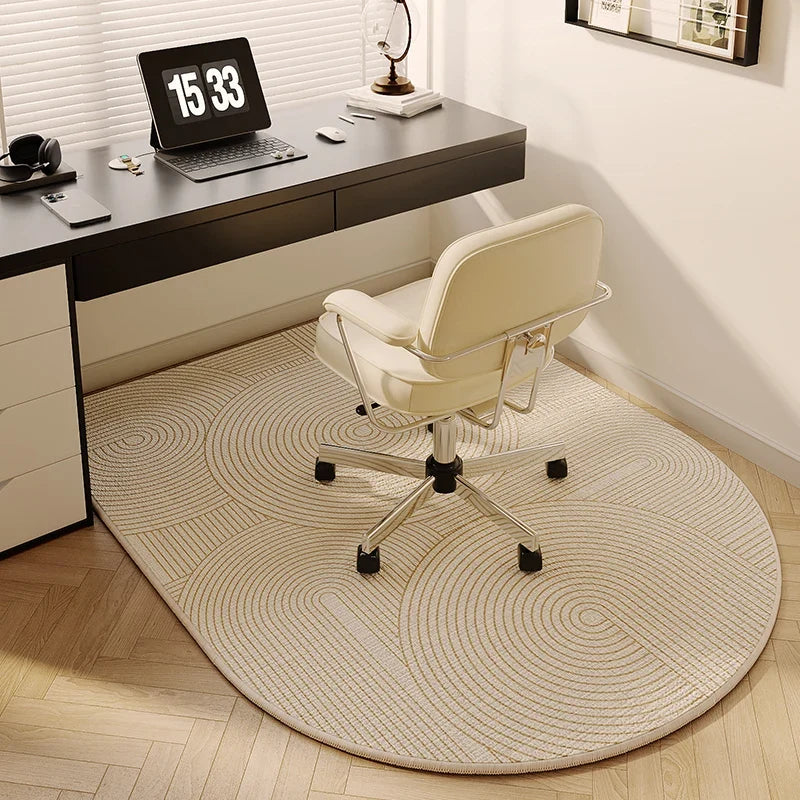 VIKAMA Study Floor Mat Computer Desk Roller Chair Swivel Chair Mat Arched Bedroom Bedside Dressing Table Carpet Home Decoration