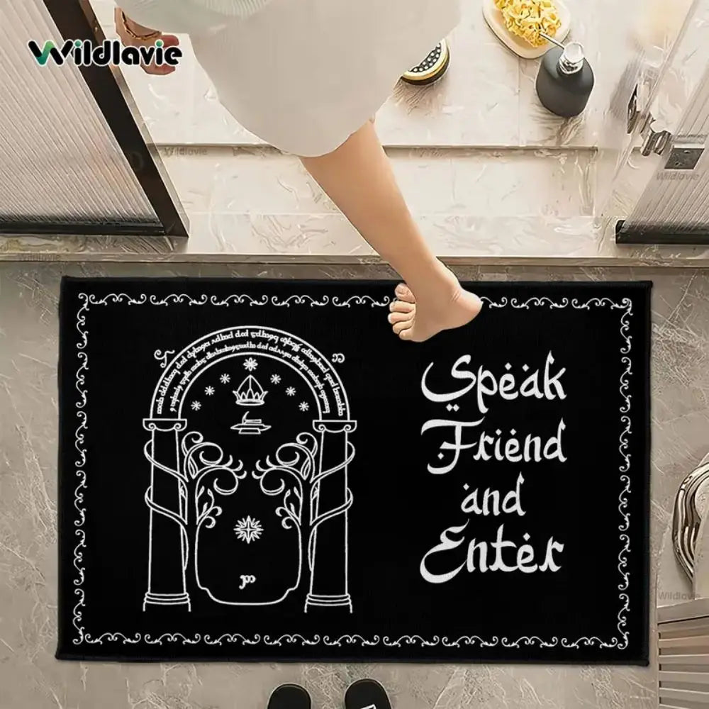 VIKAMA Lord of the Rings Themed Doormat Hobbit Archway Durable Non-Slip Entrance Mat Hallway Doormat Bathroom Rug Home Decor