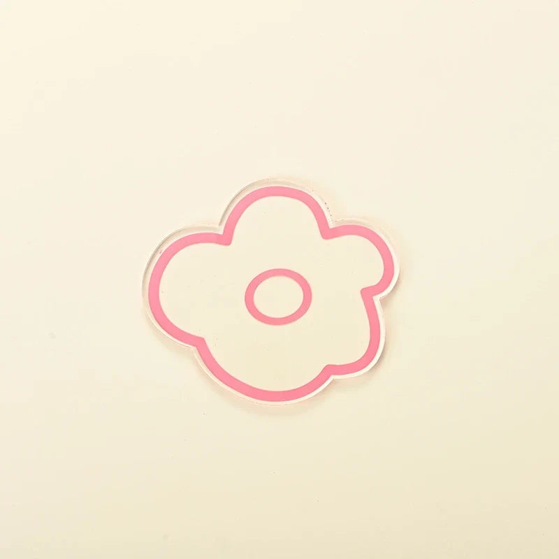Flower Coasters Acrylic Waterproof Heat Insulation Anti Slip Coffee Cup Mats Cute Flowers Pads Kitchen Tableware Pad Decoration