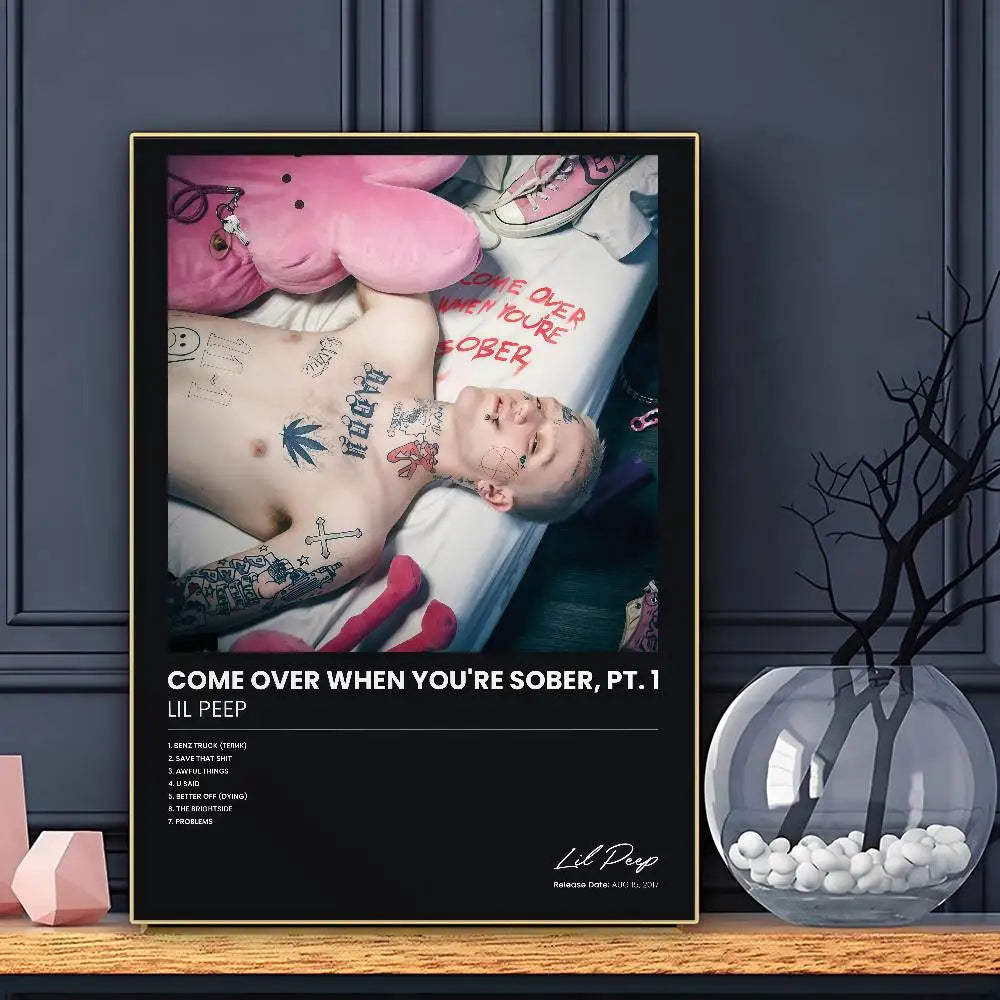 Rapper L-Lil P-Peep Poster HD Art Sticky Wall Waterproof Home Living Room Bar Decoration