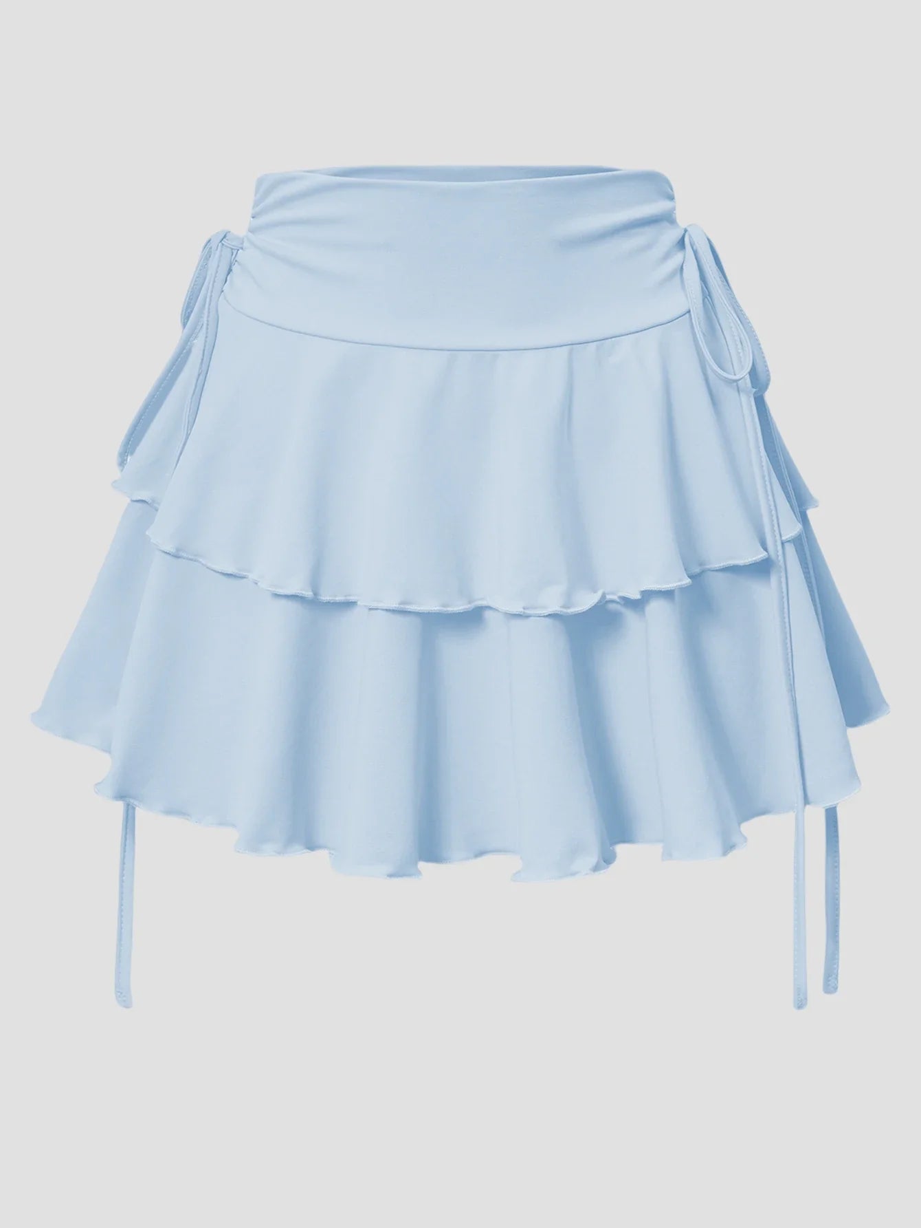 New Solid Color Skirt Women Summer Fashion Outdoor Versatile High Waist Slim Fit Elastic Waist Short Skirt Goods In Stock