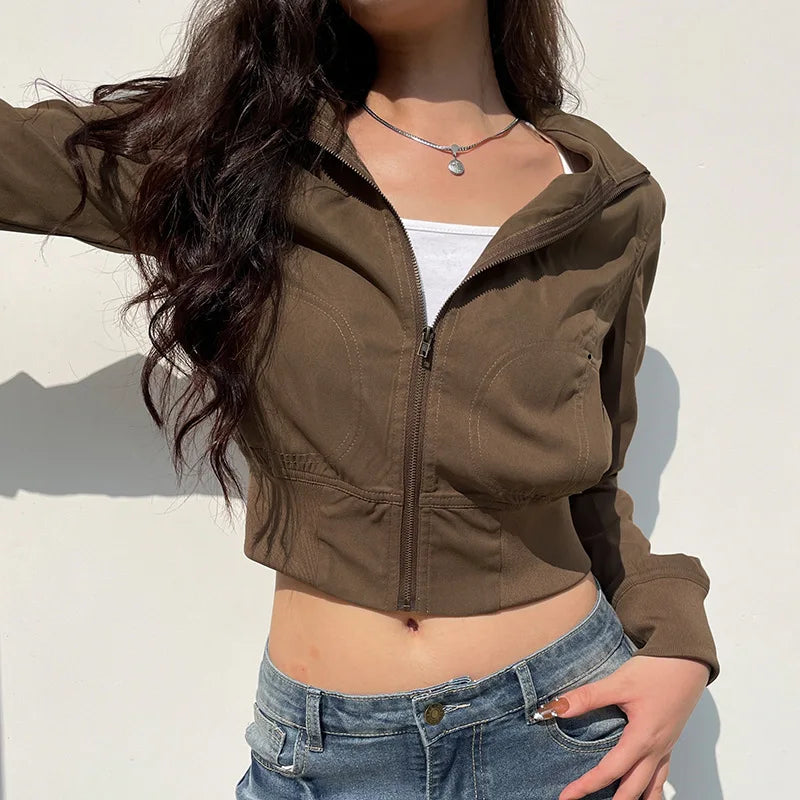 American retro industrial style line segmentation pocket flight staff jacket, versatile autumn and winter explosive jacket