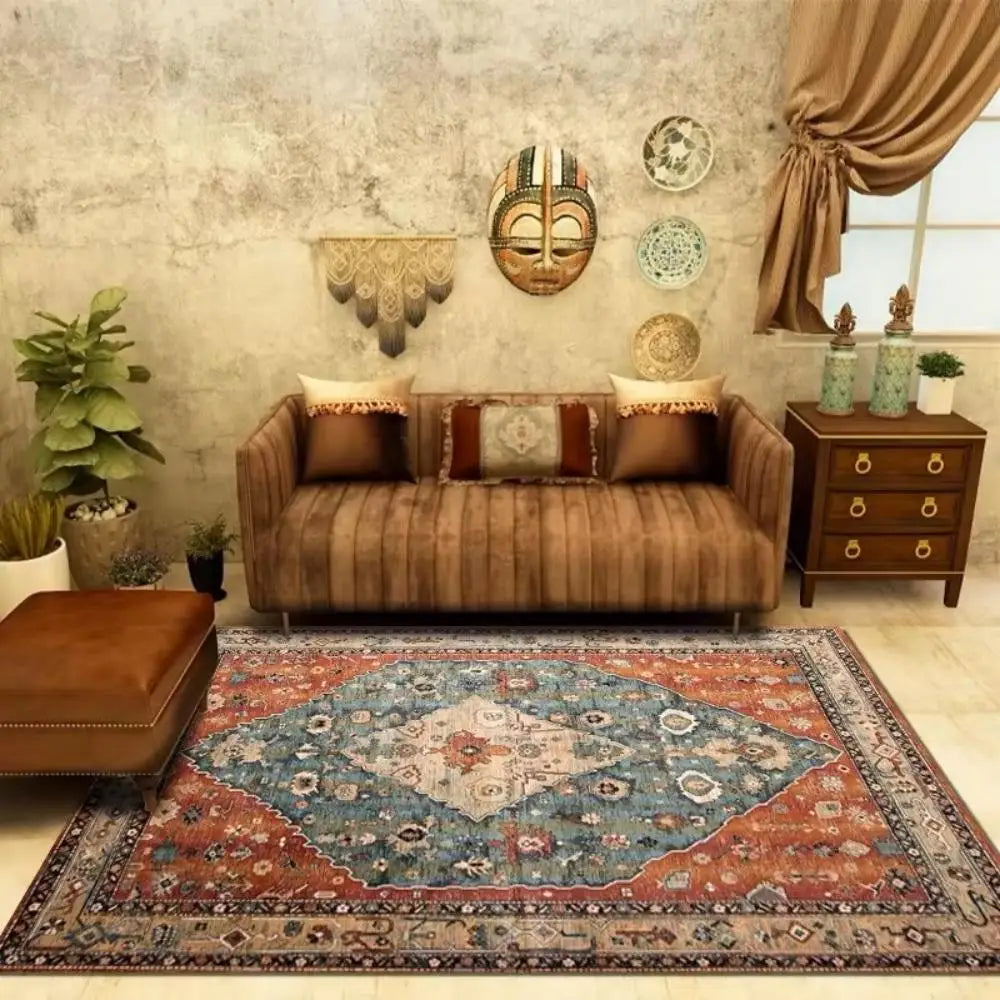 VIKAMA Nordic Large Carpet Living Room Retro Style Bedroom Floor Mat Moroccan Home Decor Sofa Tea Table Large Area Carpet