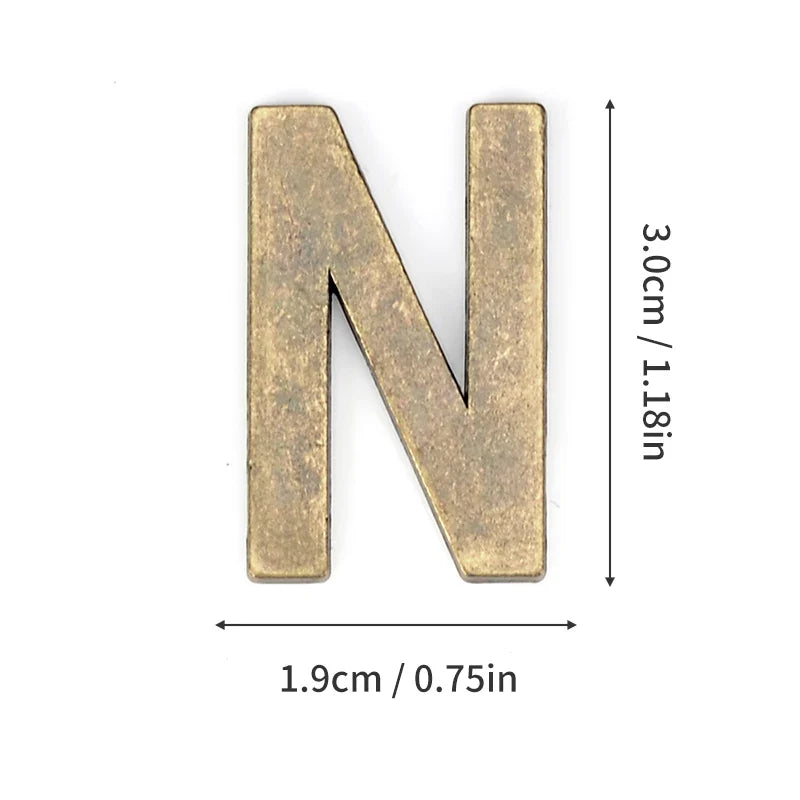 Metal Self Adhesive House Number English Alphabet Letters for Apartment Room Door Plate Table Mailbox Number Stickers 3*2cm