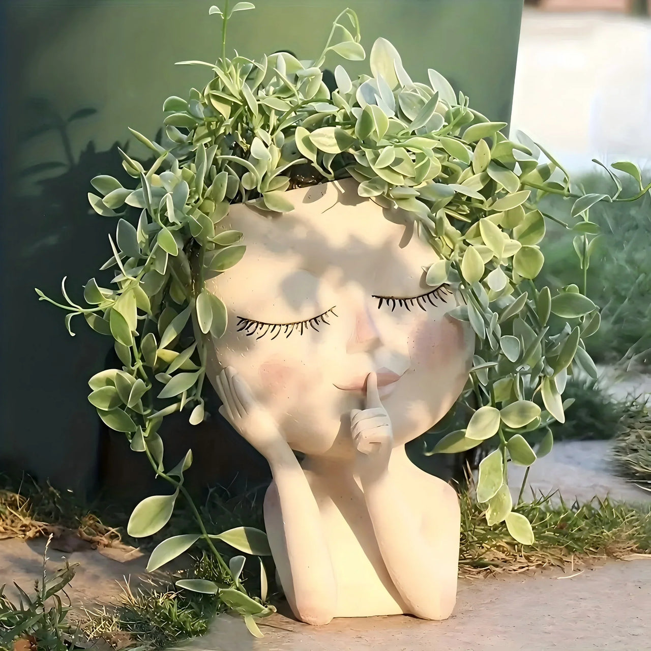 1 Piece Girl Face Vase, Creative Home Decoration, Balcony Living Room Decorative Ornaments, Christmas Gift, Thanksgiving Gift