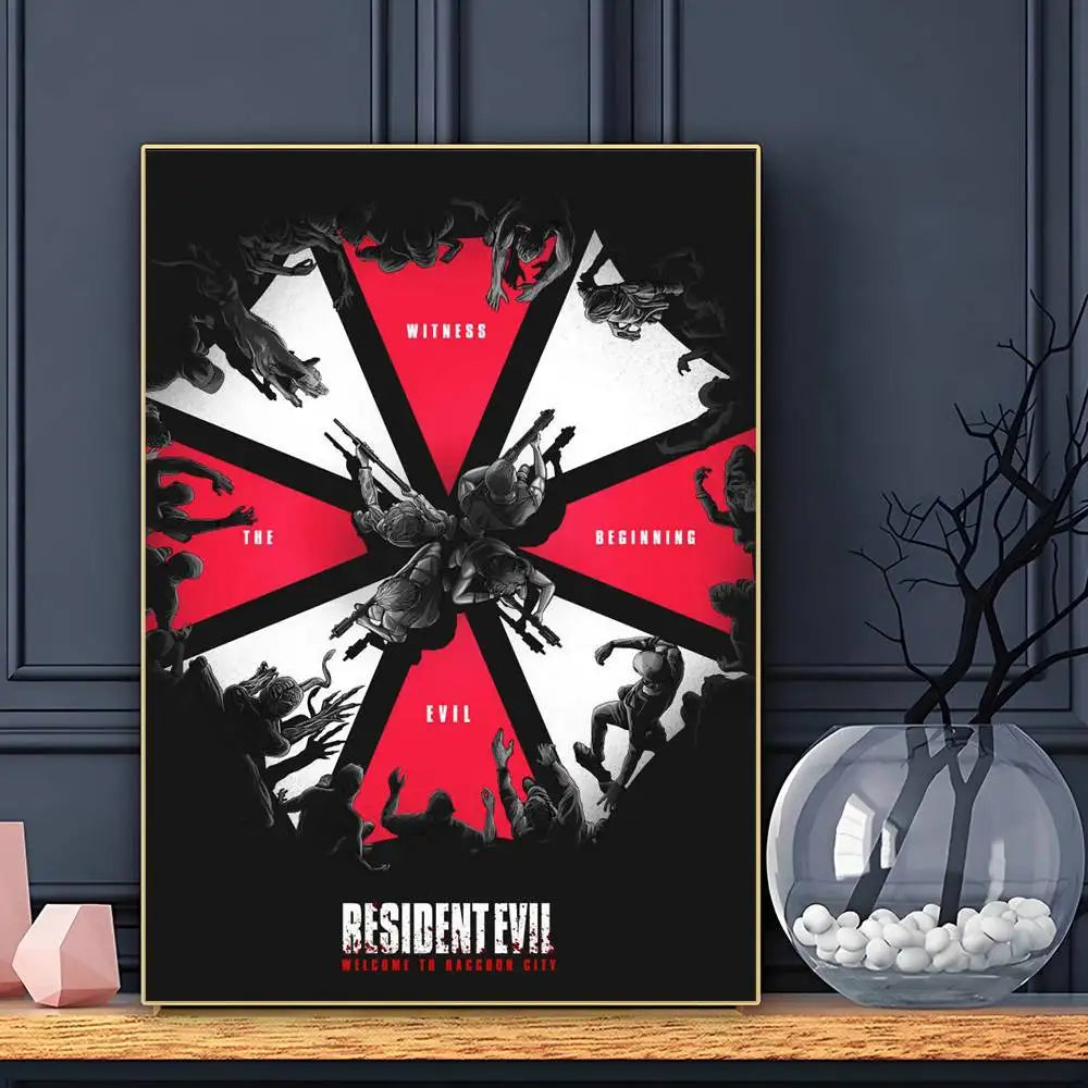 R-RESIDENT Game E-EVILs Poster HD Art Sticky Wall Waterproof Home Living Room Bar Decoration