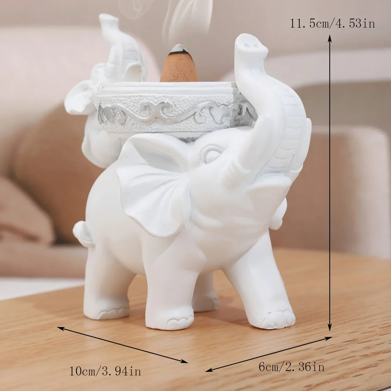 Elephant figurine, fun candy tray, key bowl, home décor table, figurine, sundries, containers, accessories, storage box, desk, b
