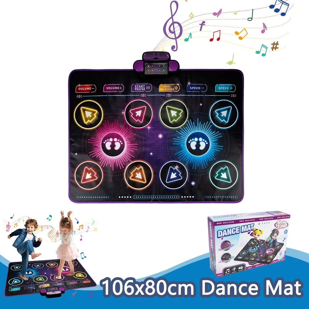 Dancing Blanket Kids Electronic Dance Mat Kid Floor Music Blanket Double Players Mode with 9 Levels Educational Toys Kids Gifts